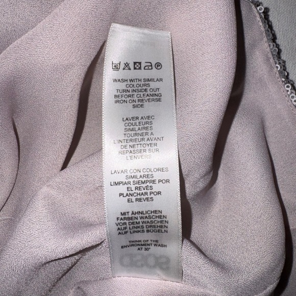 ASOS Silver Sequin Cami Top Sparkly Party Evening Occasion Size 8 - Picture 6 of 6